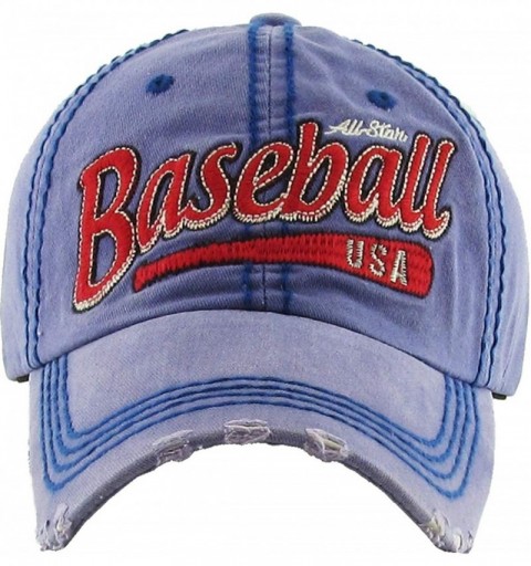 Baseball Caps Outdoor Hunting Tactical Distressed Baseball Cap Dad Hats Adjustable Unisex - (1.1) Royal Baseball - CJ18H5IZL2...