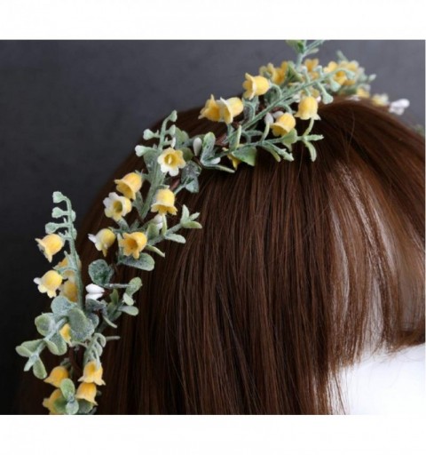 Headbands Bridal Green Leaf Crown Bohemian Headpiece Floral Headband Photo Prop (style C) - style C - CS18QXIIGMD $11.92
