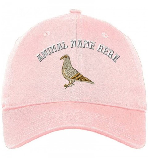 Baseball Caps Custom Low Profile Soft Hat Pigeon A Embroidery Animal Name Cotton Dad Hat - Soft Pink - C018QQ6MY9Y $20.66