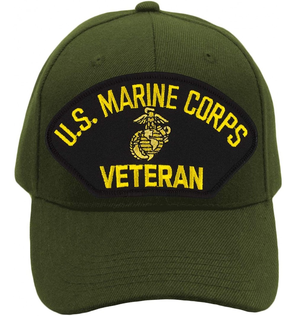 Baseball Caps US Marine Corps Veteran Hat/Ballcap Adjustable One Size Fits Most - Olive Green - CX18IHLD4CL $25.07