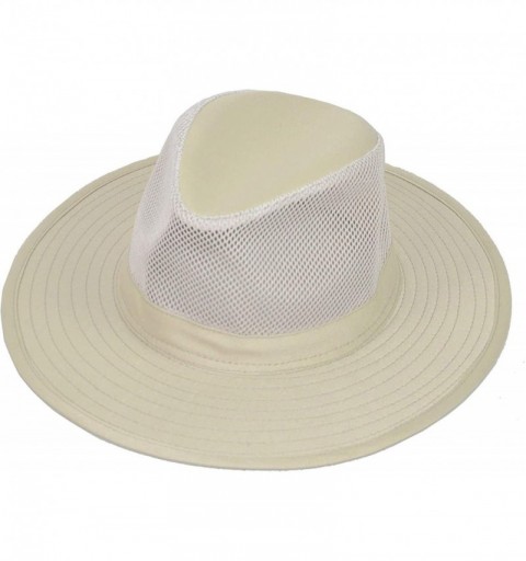 Baseball Caps Soft Mesh Aussie Breezer Hat for Large Heads- Outdoor Safari Sun Blocker Cap - Khaki - C918CTSYYY9 $23.31