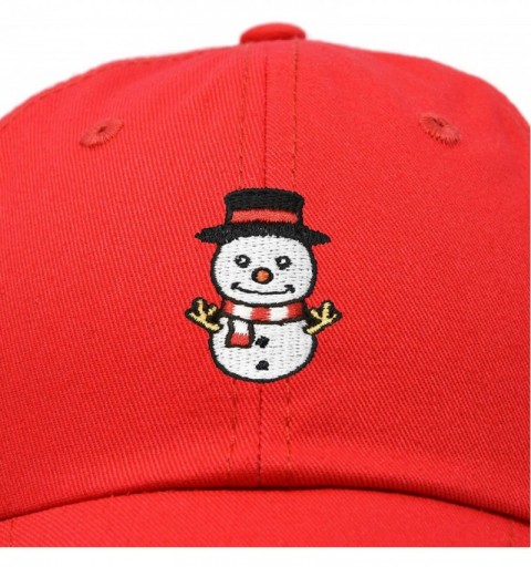 Baseball Caps Cute Snowman Hat Ladies Womens Baseball Cap - Red - CU18ZY0OI4D $18.96