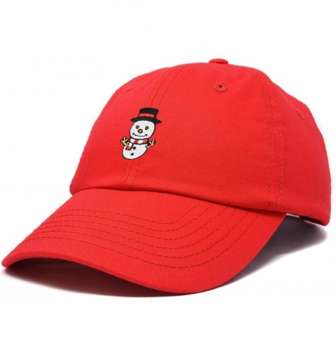 Baseball Caps Cute Snowman Hat Ladies Womens Baseball Cap - Red - CU18ZY0OI4D $18.96