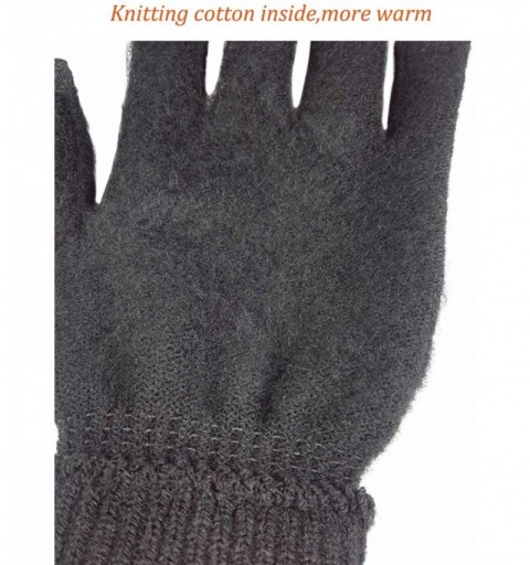 Skullies & Beanies Winter Gloves Women Touch Screen Warm Ski Snow Knit Gloves Outdoor Mittens - Burgundy - C9186ZGKL98 $12.29