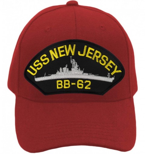 Baseball Caps USS New Jersey BB-62 Hat/Ballcap Adjustable"One Size Fits Most" - Red - C018W7NAI99 $23.57