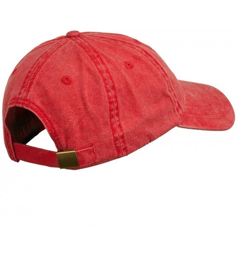 Baseball Caps Christmas Poinsettia Flower Embroidered Washed Dyed Cap - Red - C011P5HZ811 $26.26