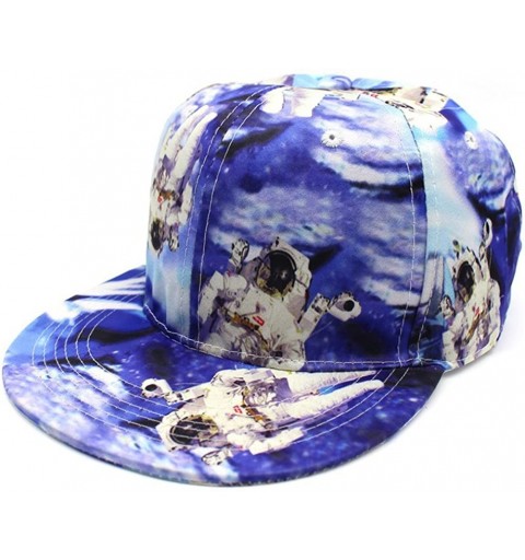 Skullies & Beanies Galaxy Space Sky Snapback Pair Fashion Embroidered Snapback Caps Adjust Hat - Blue - CT1827ITWZZ $14.09