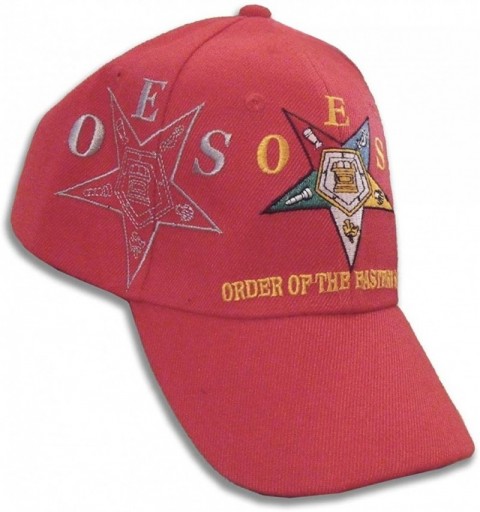 Baseball Caps Order of The Eastern Star - Red Baseball Cap. Colorful Standard OES Symbolism. Freemasons Masonic Hat. - Red - ...
