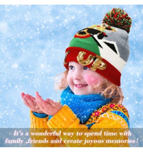 Skullies & Beanies LED Light Up Beanie Hat Christmas Cap for Women Children- Party- Bar - Multicolor-010 - CH18WH9DEGN $12.76