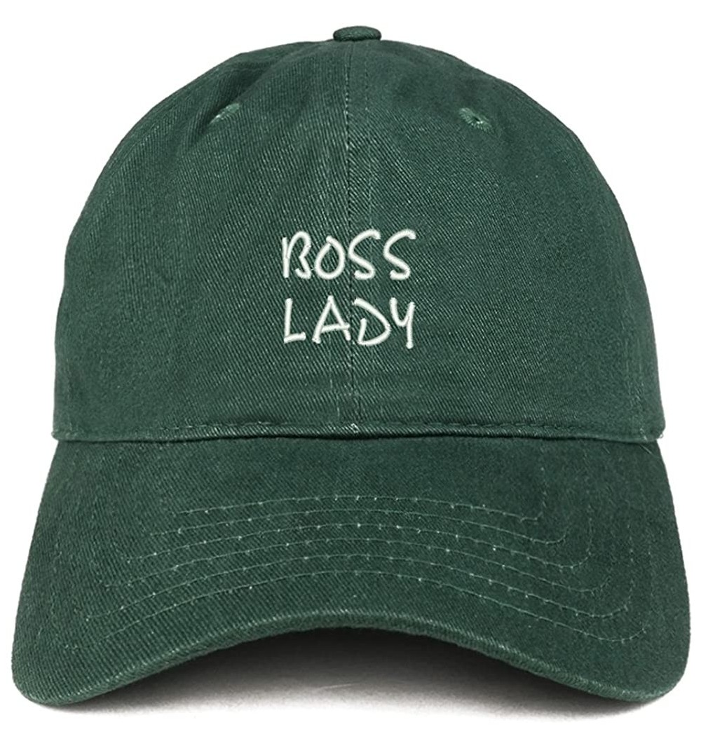 Baseball Caps Boss Lady Embroidered Soft Cotton Dad Hat - Hunter - C618EY0ZNA3 $15.96