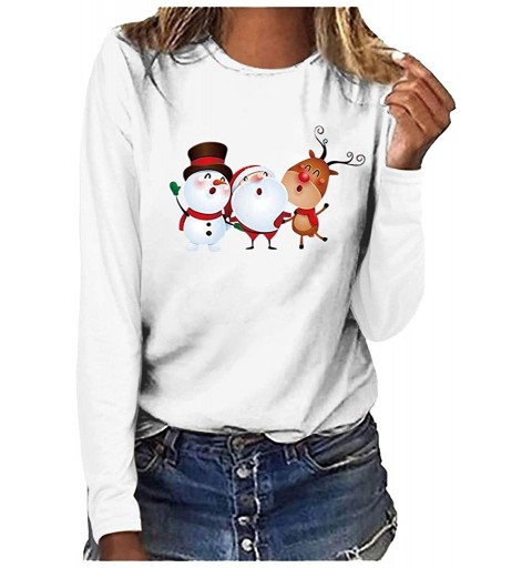 Newsboy Caps Womens Christmas Snowman Pullover - K - CX18AE7M4KN $10.48