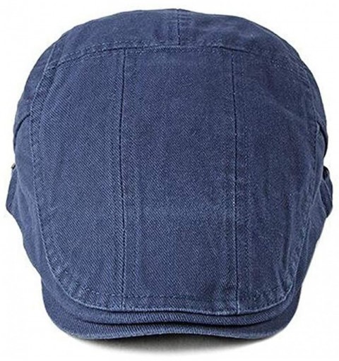 Newsboy Caps Flat Cotton Newsboy Cap Ivy Gatsby Cabbie Hats for Men Women - Navy - CO18SU2EEW8 $11.27