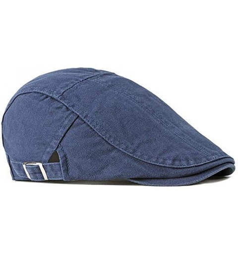 Newsboy Caps Flat Cotton Newsboy Cap Ivy Gatsby Cabbie Hats for Men Women - Navy - CO18SU2EEW8 $11.27