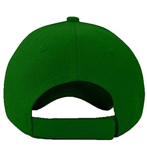 Baseball Caps Set of 2 Plain Adjustable Baseball Cap Classic Adjustable Hat Men Women Unisex Ballcap 6 Panels - Green-2pack -...