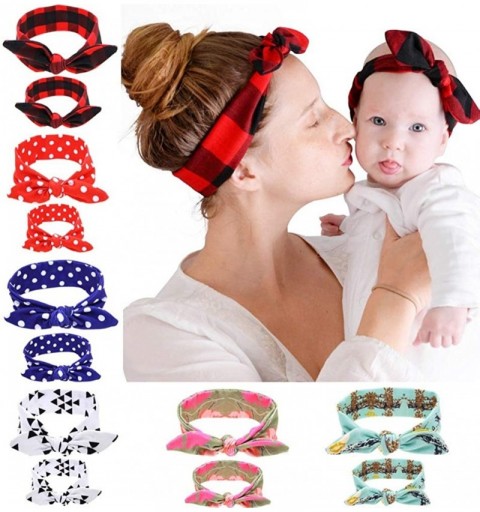 Headbands 12Pcs Mom and Me Knotted Headband Newborn Baby Toddlers Girls Headwrap Top Knot Hairband Hair Bow 6 Set - CO184SAQQ...
