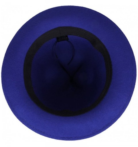 Cowboy Hats Halloween Women Witch Wool Wide-Brimmed Hat Cap - Black - C811WMDY0IN $21.45
