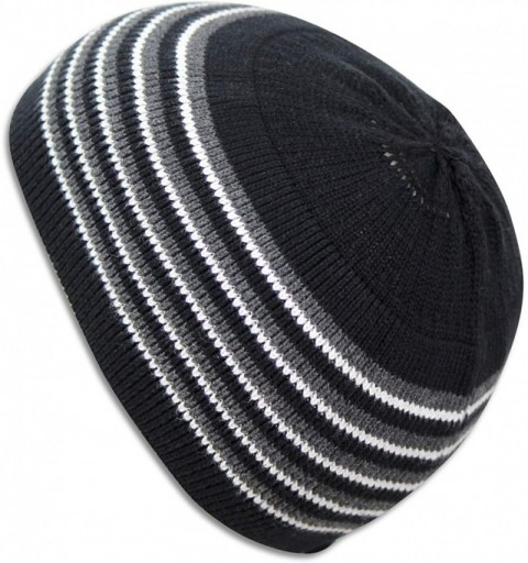 Skullies & Beanies Stretchy Elastic Beanie Kufi Skull Cap Hats Featuring Cool Designs and Stripes - CB18LN4SZUU $10.16