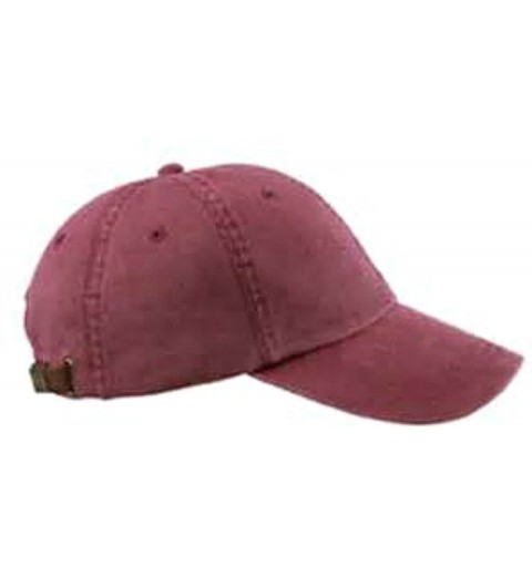 Baseball Caps Monogrammed 6-Panel Low-Profile Washed Pigment-Dyed Cap - Burgundy - C012IJQE9ZZ $20.28