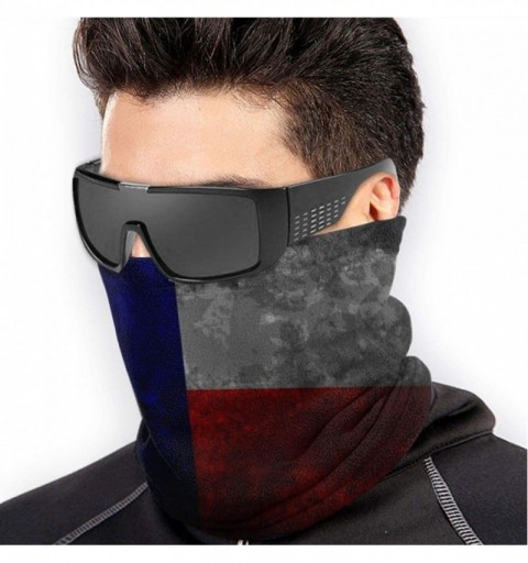 Balaclavas Pretty Texas Flag Neck Warmer Gaiter Fleece Ski Face Mask Cover for Winter - Black - CL192AQZRLR $22.38