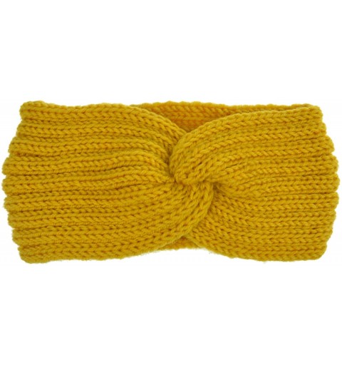 Headbands Crochet Turban Headband for Women Warm Bulky Crocheted Headwrap - 4 Pack Crochet Cross - CO18KQAMTKZ $11.04