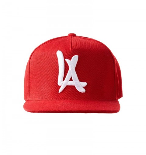 Baseball Caps LEEYA Hip Hop Baseball Flat brimmed unisex - Red 2 - CJ18W48DA48 $12.41
