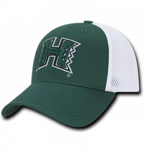 Baseball Caps University of Hawaii Rainbow Warriors Mesh Structured Flex Baseball Fitted Ball Cap Hat - C618D6GQXK2 $29.49