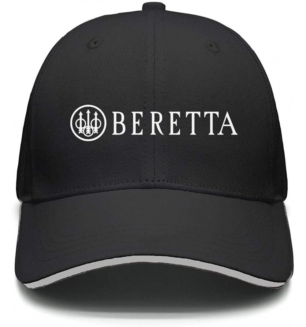 Baseball Caps Dad Beretta-Logo- Strapback Hat Best mesh Cap - Black-41 - CR18RHDA2M9 $16.51