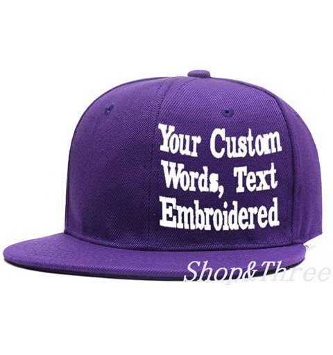Baseball Caps Custom Embroidered Baseball Cap Personalized Snapback Mesh Hat Trucker Dad Hat - Hiphop Purple - CN18HLTE40G $1...