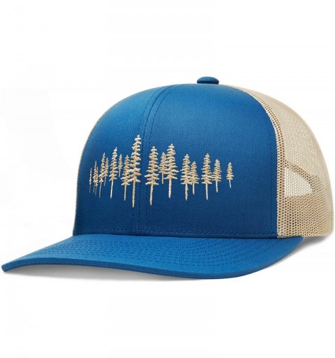 Baseball Caps Trucker Hat- Tamarack Forest - Ocean-blue- Beige / Beige - C31983OKD3Y $31.50