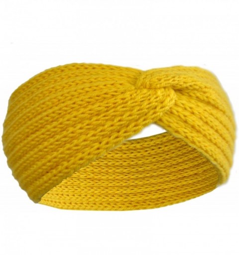 Headbands Crochet Turban Headband for Women Warm Bulky Crocheted Headwrap - 4 Pack Crochet Cross - CO18KQAMTKZ $11.04