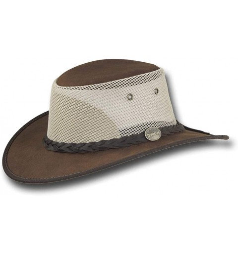 Sun Hats Foldaway Bronco Cooler Leather Hat - Item 1062 - Cognac - C8197XN4EZ6 $115.31
