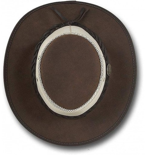 Sun Hats Foldaway Bronco Cooler Leather Hat - Item 1062 - Cognac - C8197XN4EZ6 $63.02