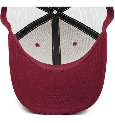 Sun Hats Uniex Outdoor Cap Trucker Vintage-Kraft-Salad-Dressing-Snapback Cotton Hat - Maroon-101 - C218QURE6N0 $15.37