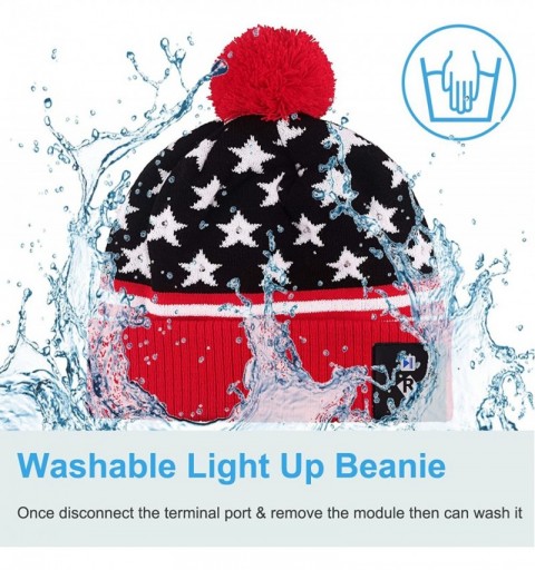 Skullies & Beanies Light Up Beanie Hat Stylish Unisex LED Knit Cap for Indoor and Outdoor - Lb001-red-string - CI186LGZ8HC $3...