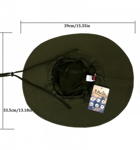 Sun Hats Purjoy Protection Breathable Adjustable Drawstring - Olive - CL18DUHQ34U $8.02