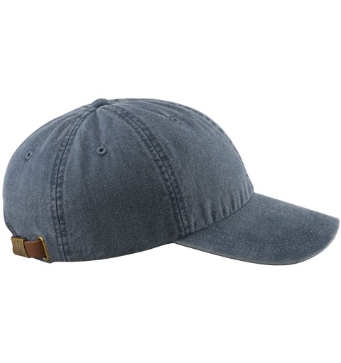 Baseball Caps 6-Panel Low-Profile Washed Pigment-Dyed Cap - Navy - CH12NE1ZGSO $18.50
