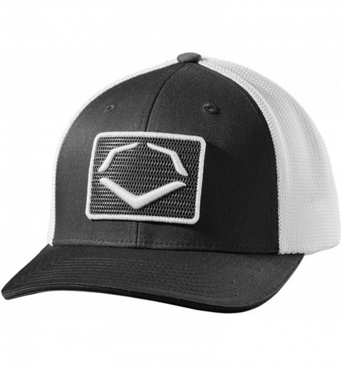 Baseball Caps Rank Flexfit Mesh Baseball Cap - Black/White - CZ18X8NC5NN $30.79
