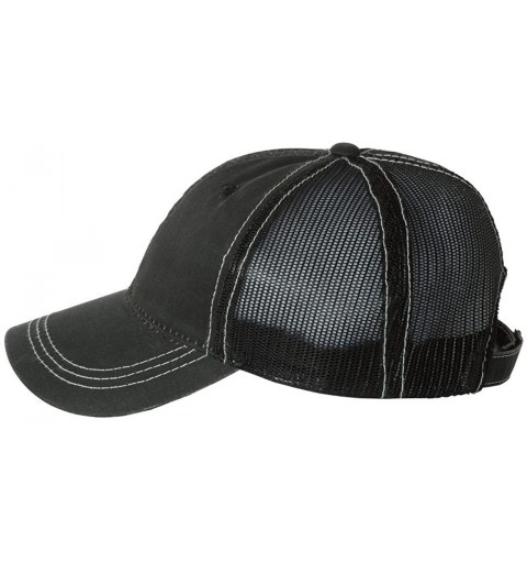 Baseball Caps Women's Monogrammed Trucker Hat - Black - CB12MS5MBZ3 $28.63