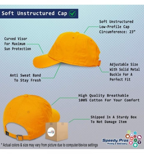 Baseball Caps Soft Baseball Cap Custom Personalized Text Cotton Dad Hats for Men & Women - Golden Yellow - CC18DM8UDUO $15.50
