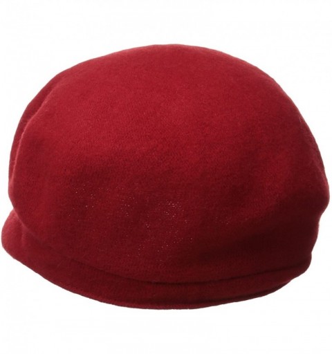 Fedoras Women's Wool Cabby with Faux Jewel Trim - Red - C411W134RNR $21.48
