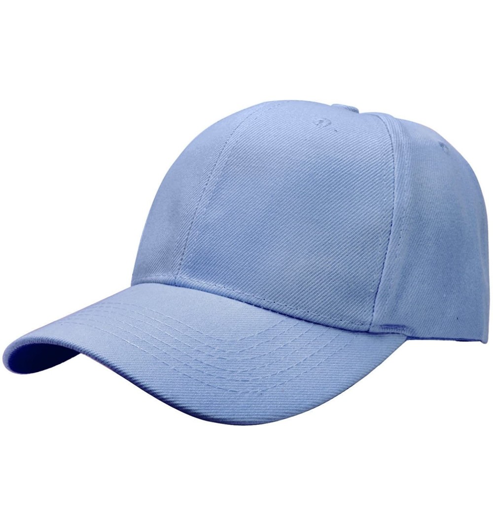 Baseball Caps Baseball Dad Cap Adjustable Size Perfect for Running Workouts and Outdoor Activities - 1pc Skyblue - C9185DOLKZ...