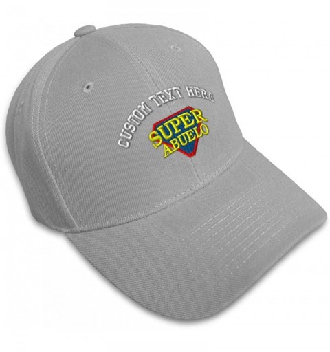 Baseball Caps Custom Baseball Cap Super Abuelo Spanish Embroidery Dad Hats for Men & Women 1 Size - Gray - CY18Y3UQU6K $11.32