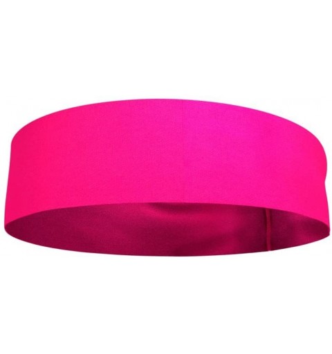 Headbands WICKING HEADBAND Sweatband - Hot Pink - C811KRYTZHP $16.07