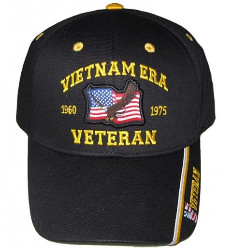 Baseball Caps Vietnam Era Veteran 1960-1975 Eagle with Flag Baseball Cap. Black- Adjustable - CL184YWEDSI $15.30