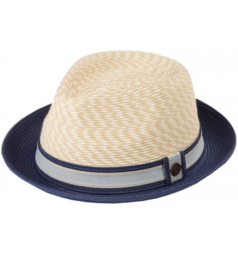 Fedoras Mens Summer Foldable Packable Trilby Hat - Corn - CN17YIIE608 $93.01