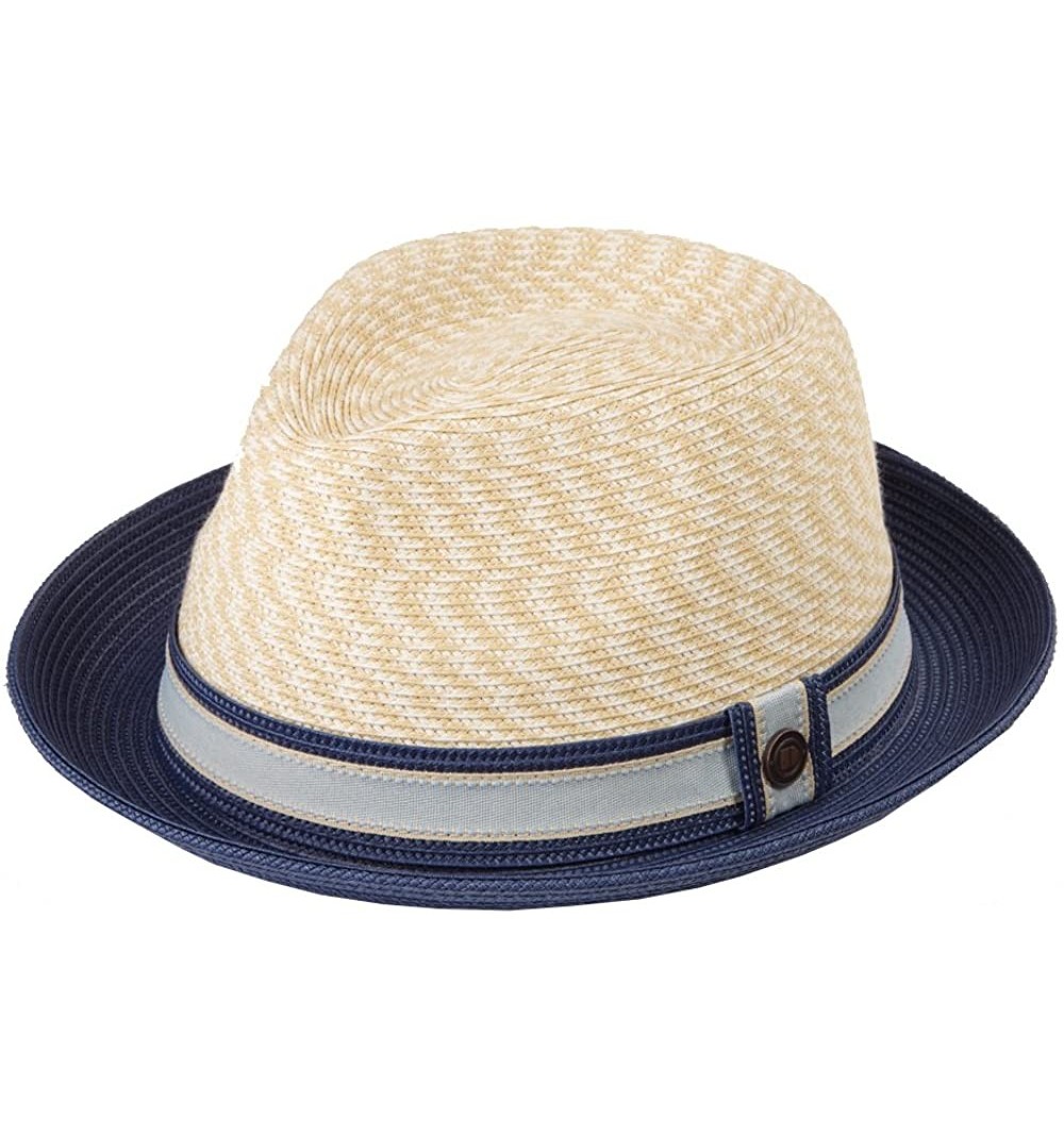 Fedoras Mens Summer Foldable Packable Trilby Hat - Corn - CN17YIIE608 $49.02