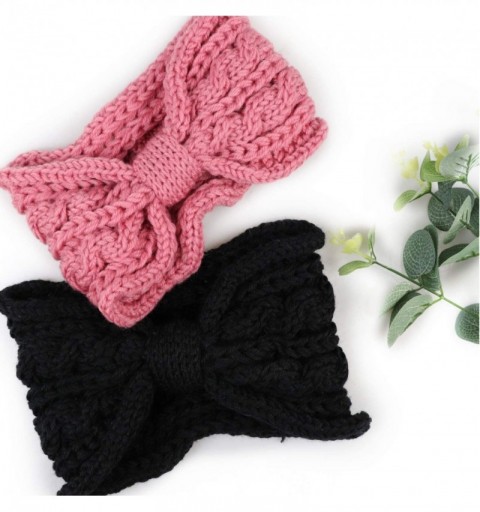 Cold Weather Headbands Crochet Turban Headband for Women Warm Bulky Crocheted Headwrap - 4 Pack Crochet - CO1928LAA9I $13.83