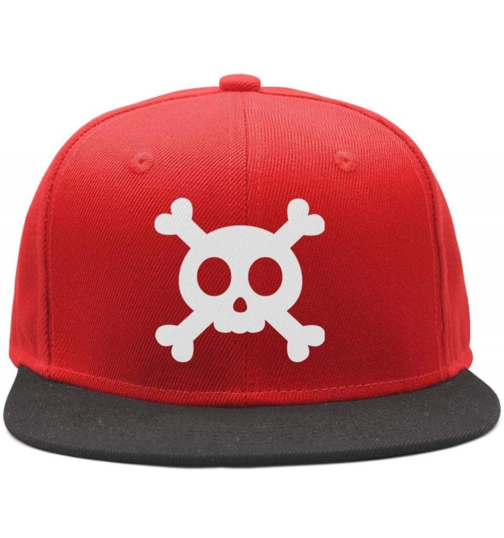 Baseball Caps Skull and Crossbone Pirate Flag Women Men Plain Caps Cool Hat - White Skull And-2 - C918HU23G7Z $10.54