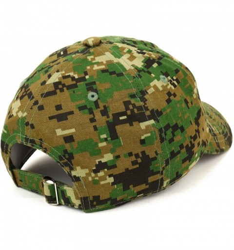Baseball Caps Number 1 Grandpa Embroidered Soft Crown 100% Brushed Cotton Cap - Digital Green Camo - CM18SO0QUE9 $18.66