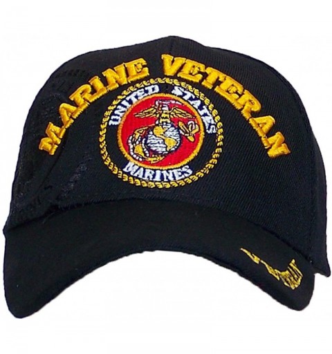 Skullies & Beanies Ruffin US Marines Embroidered "MARINE VETERAN" Ballcap Adjustable Hat (One Size) - C411WJRCB47 $13.04